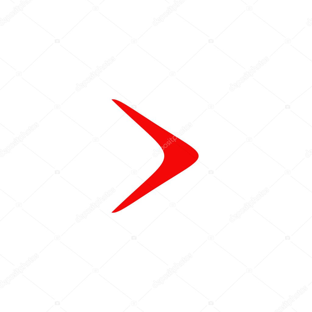 Boomerang weapon icon logo design inspiration vector template