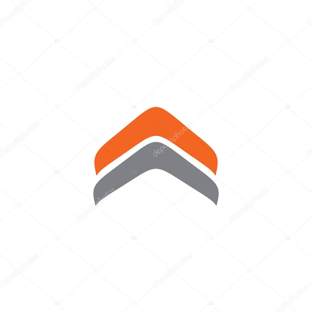 Boomerang weapon icon logo design vector template