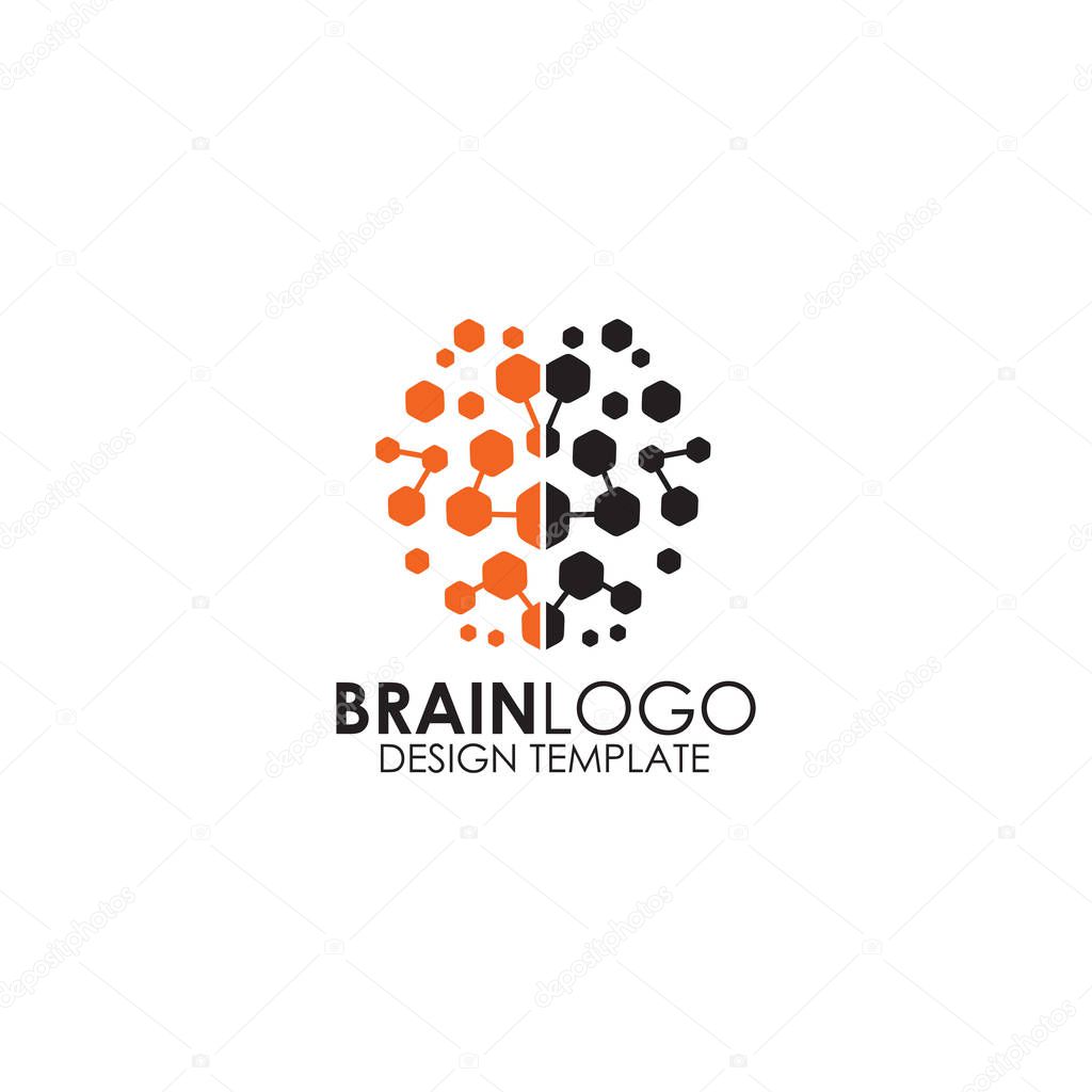 Brain logo design inspiration vector template