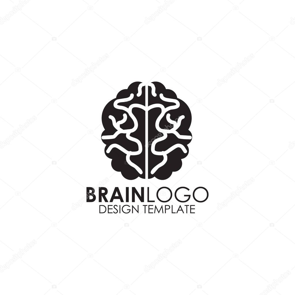 Brain logo design vector template