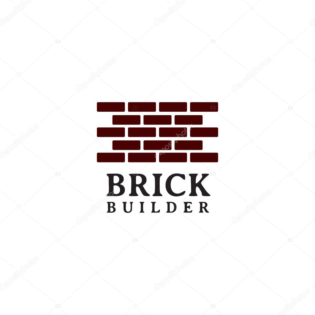 Brick and tile company logo design inspiration vector template
