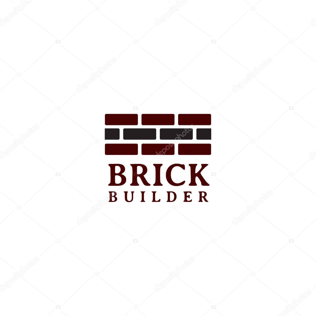 Brick and tile company logo design inspiration vector template
