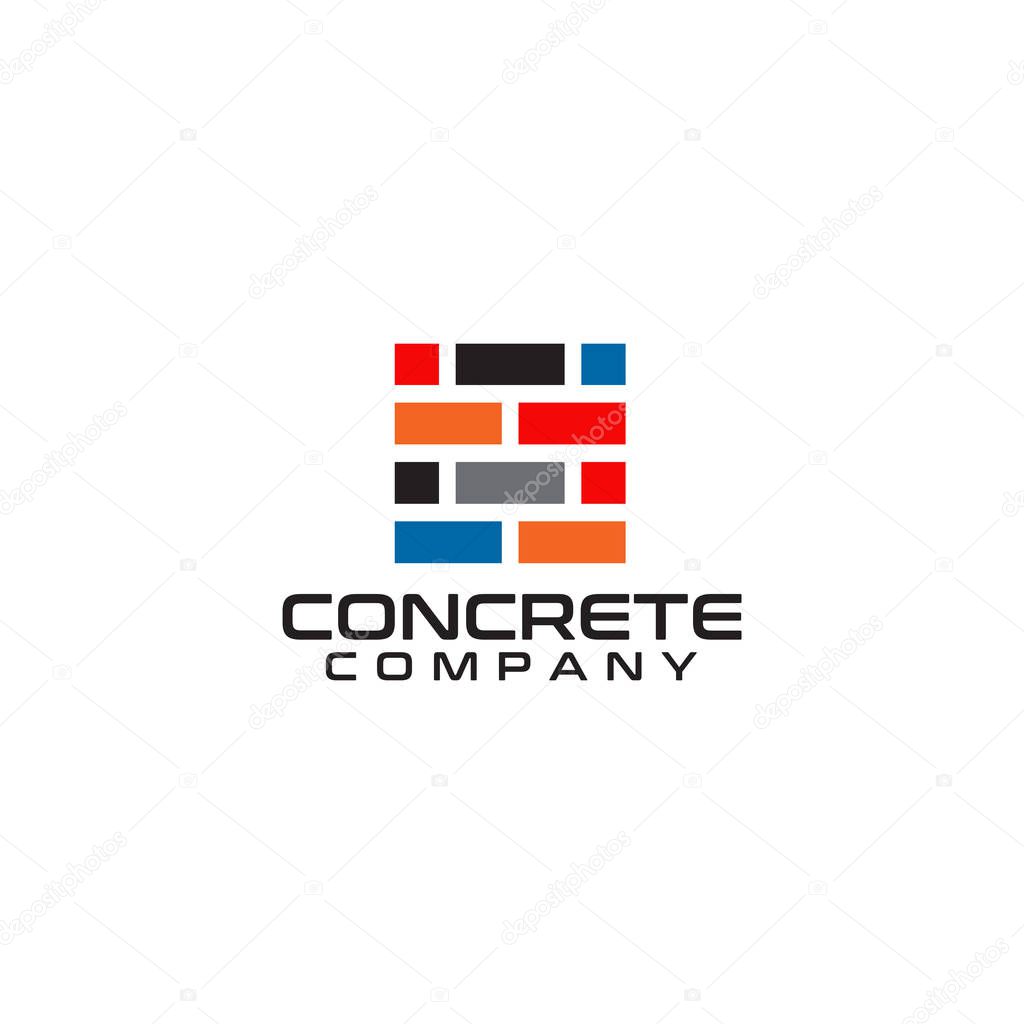 Brick and tile company logo design inspiration vector template