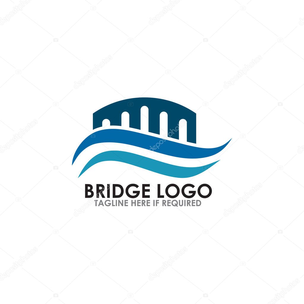 Bridge icon logo design inspiration vector template