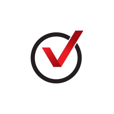 İşaretleme logo tasarım vektör şablonunu kontrol et