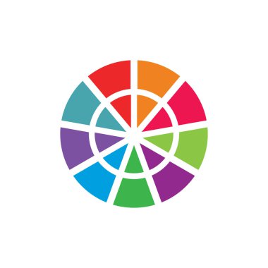 Çember simge logo tasarım şablonu