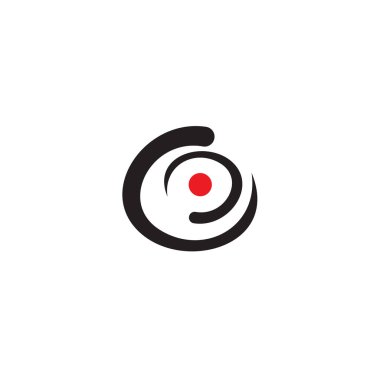 Çember simge logo tasarım şablonu