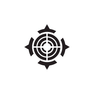 Çember simge logo tasarım şablonu