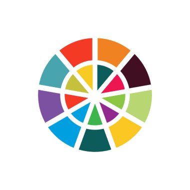 Çember simge logo tasarım şablonu