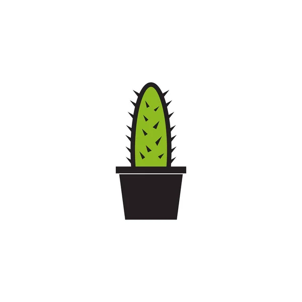 Plantilla vectorial diseño logo cactus — Vector de stock