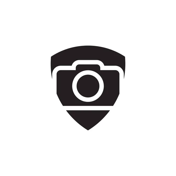 Camera lens logo icon design template — Stock Vector