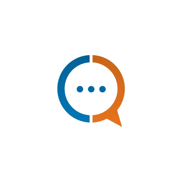 Bubble chat pictogram logo ontwerp template — Stockvector