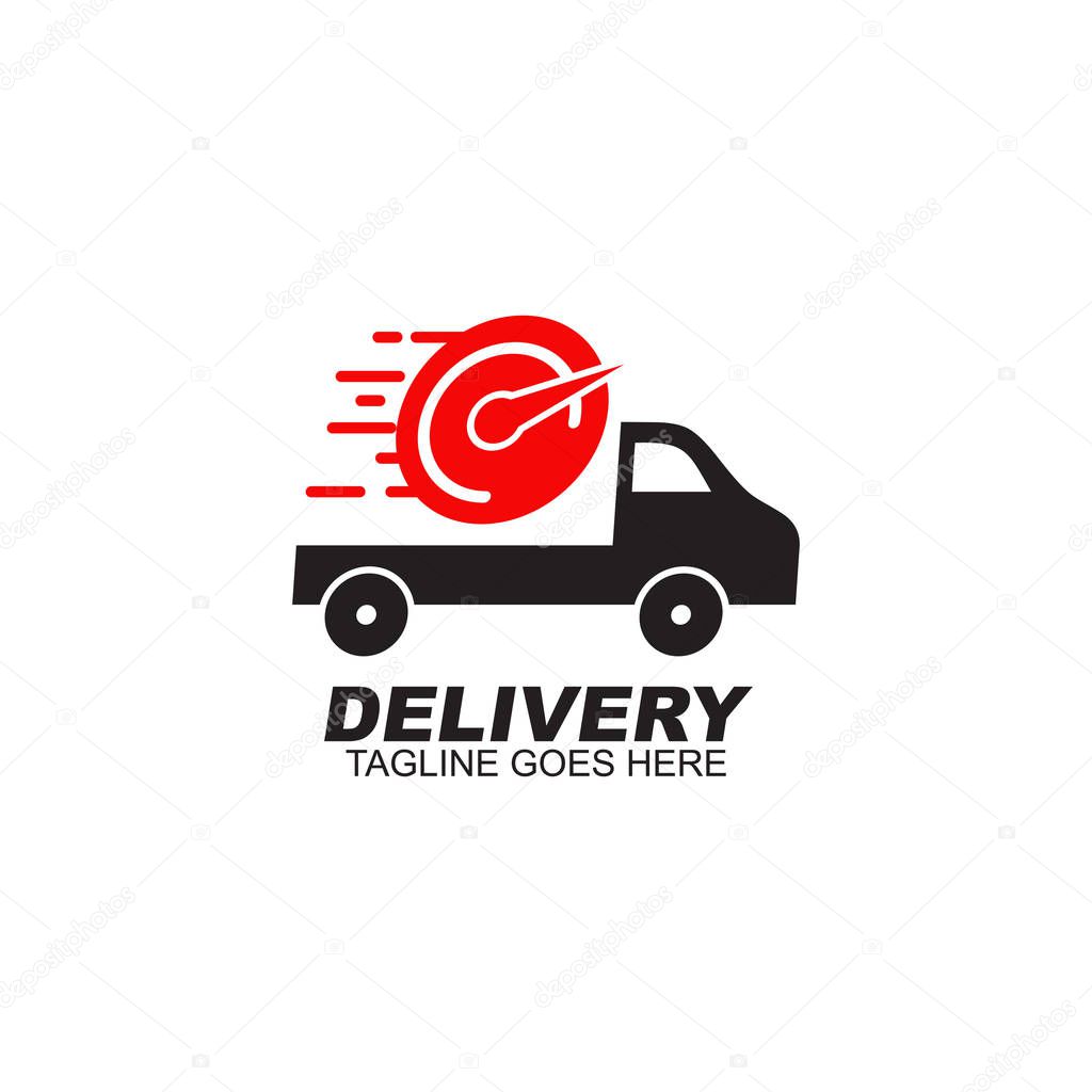 Delivery car logo design vector template