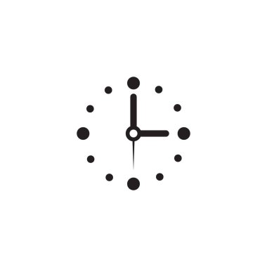 Saat simgesi logo tasarım vektörü şablonu