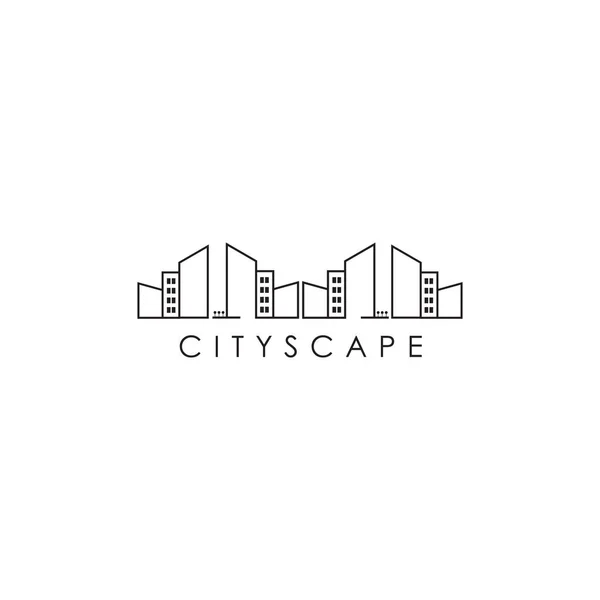 Πρότυπο διανύσματος σχεδίασης λογότυπου Cityscape — Διανυσματικό Αρχείο