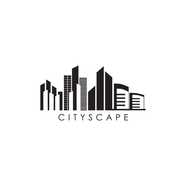 Modelo de vetor de design de logotipo de paisagem urbana —  Vetores de Stock