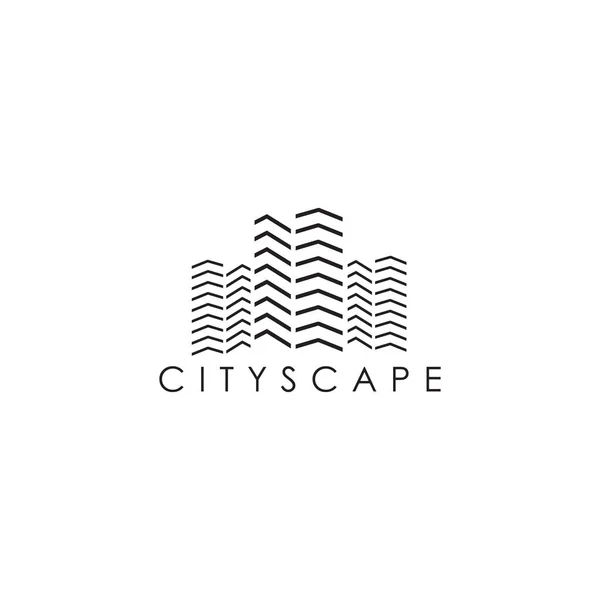 Cityscape logo design vector template — Stock Vector