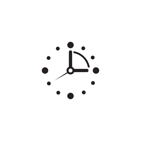 Modèle vectoriel de conception de logo icône d'horloge — Image vectorielle