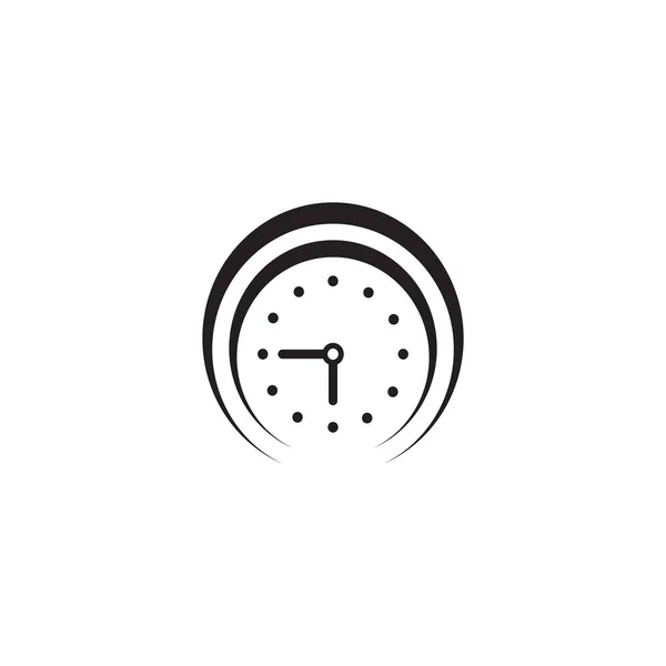 Modèle vectoriel de conception de logo icône d'horloge — Image vectorielle