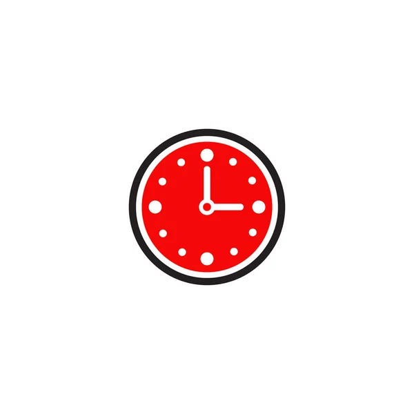 Modèle vectoriel de conception de logo icône d'horloge — Image vectorielle