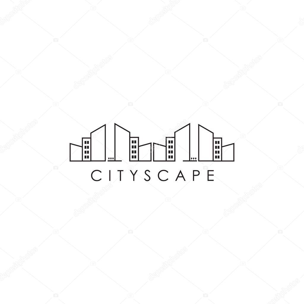 Cityscape logo design inspiration vector template