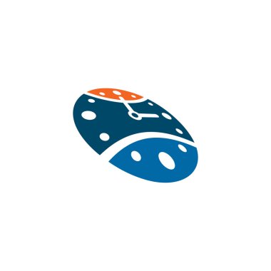 Saat simgesi logo tasarım vektörü şablonu