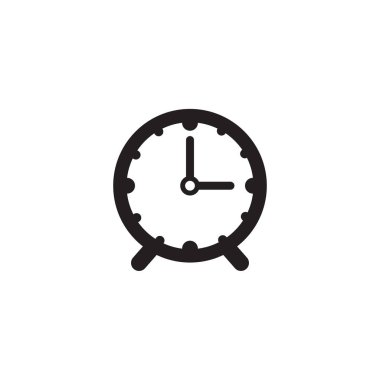 Saat simgesi logo tasarım vektörü şablonu