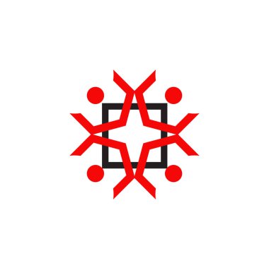 Topluluk ve evlat edinme logosu tasarım vektörü