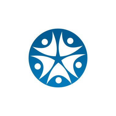 Topluluk ve evlat edinme logosu tasarım vektörü