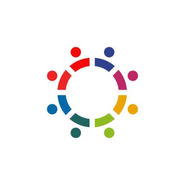 Topluluk ve evlat edinme logosu tasarım vektörü