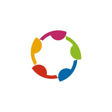 Topluluk ve evlat edinme logosu tasarım vektörü