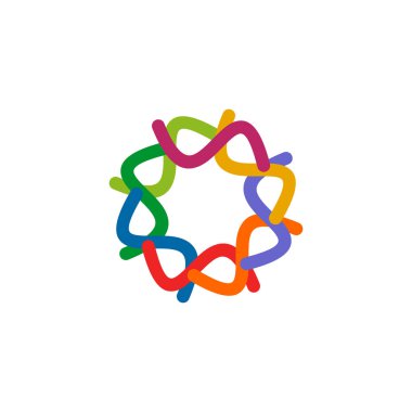 Topluluk ve evlat edinme logosu tasarım vektörü