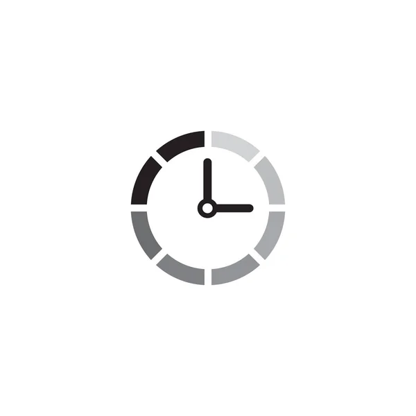 時計アイコンロゴデザインベクトルテンプレート — ストックベクタ