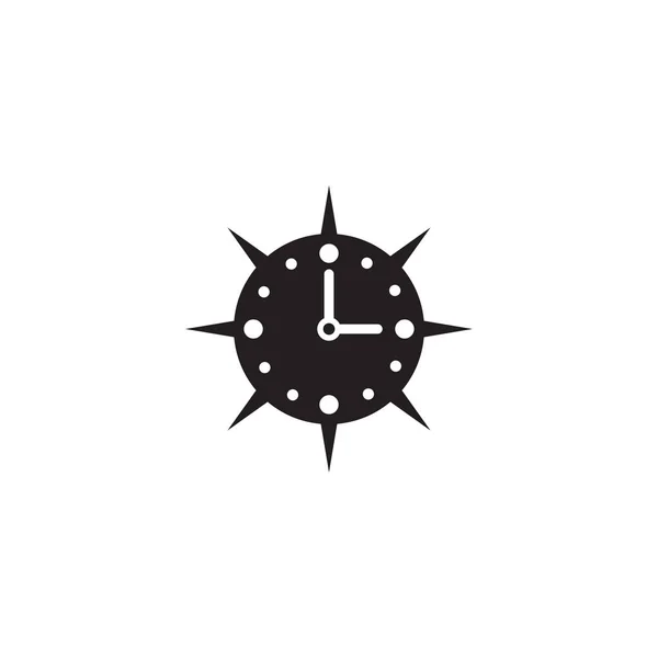 Modèle vectoriel de conception de logo icône d'horloge — Image vectorielle