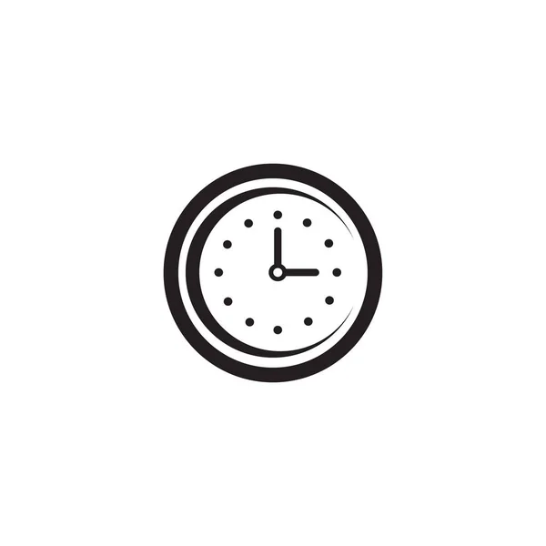 Reloj icono logotipo diseño vector plantilla — Vector de stock