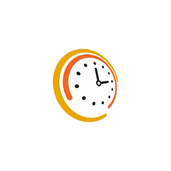 Reloj icono logotipo diseño vector plantilla — Archivo Imágenes Vectoriales