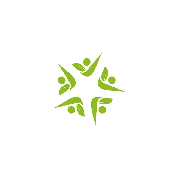 Soins communautaires et adoption logo design inspiration — Image vectorielle
