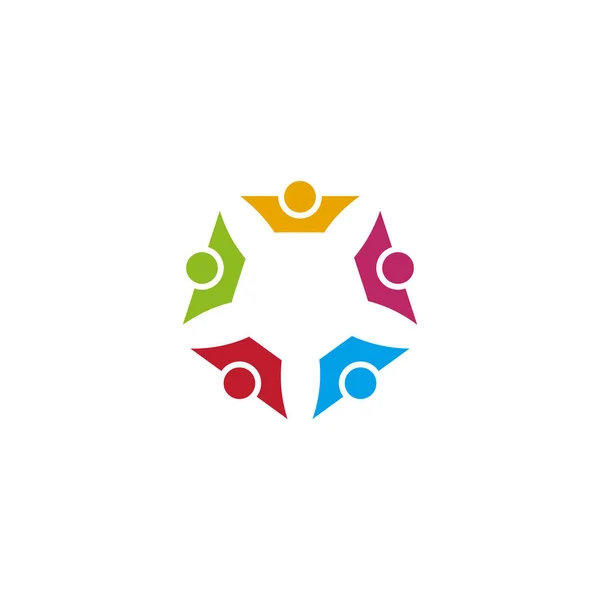 Wzór wektora projektu wspólnotowego i logo opieki adopcyjnej — Wektor stockowy