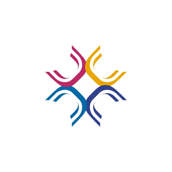 Wektor projektowania logo opieki wspólnotowej i adopcyjnej — Wektor stockowy