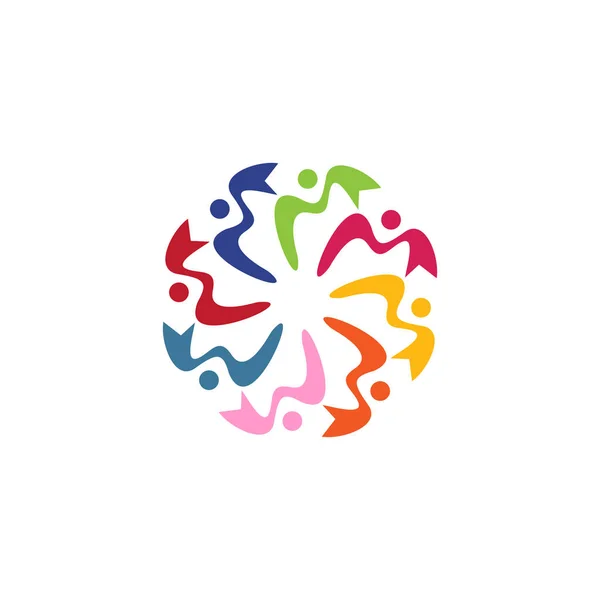 Comunidad y adopción cuidado logo diseño vector — Vector de stock