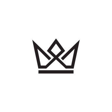 Crown simge logo tasarımı vektör çizim şablonu