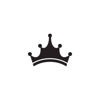 Crown simge logo tasarımı vektör çizim şablonu