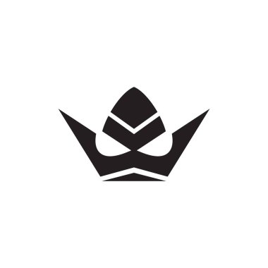 Crown simge logo tasarımı vektör çizim şablonu