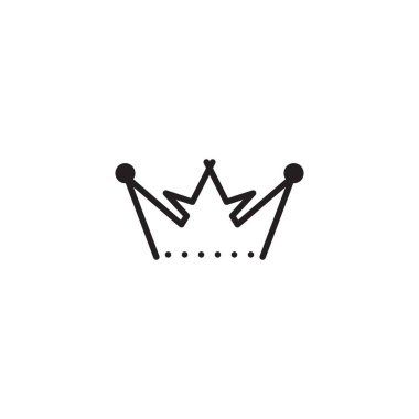 Crown simge logo tasarımı vektör çizim şablonu