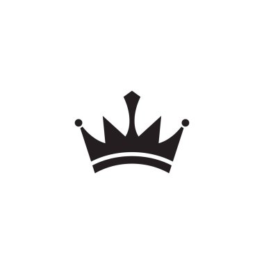 Crown simge logo tasarımı vektör çizim şablonu
