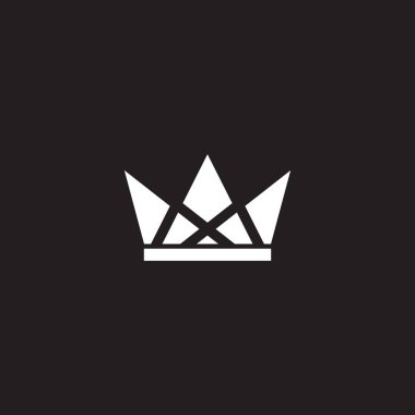 Crown simge logo tasarımı vektör çizim şablonu