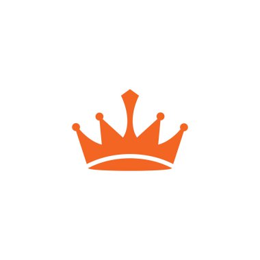 Crown simge logo tasarımı vektör çizim şablonu