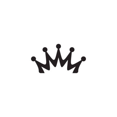Crown simge logo tasarımı vektör çizim şablonu