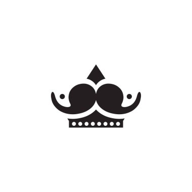 Crown simge logo tasarımı vektör çizim şablonu