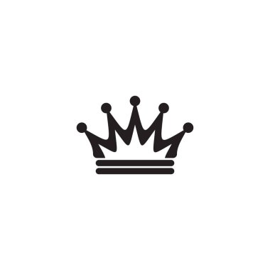 Crown simge logo tasarımı vektör çizim şablonu